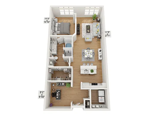 Floor plan Plan I (A1BD)