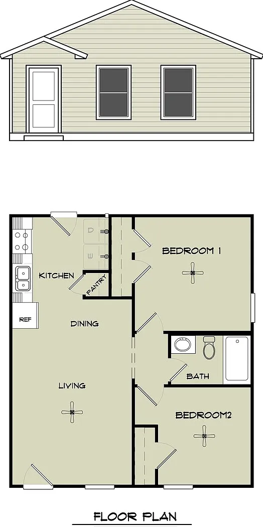 Adorable 2 bedroom/1 bath house with Central Air & Heat — Photo 2