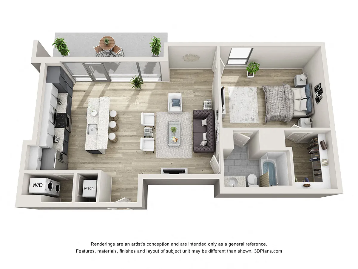 Floor plan 1 Bedroom Penthouse