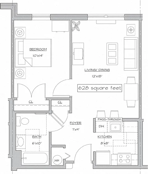 Floor plan One Bedroom
