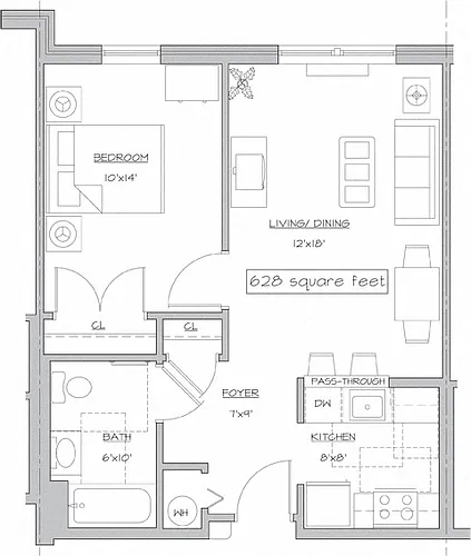 Floor plan One Bedroom