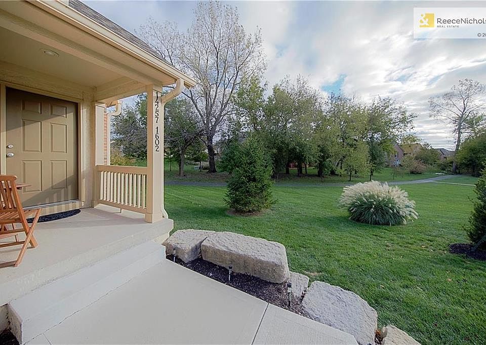 View from front porch, private and treed.