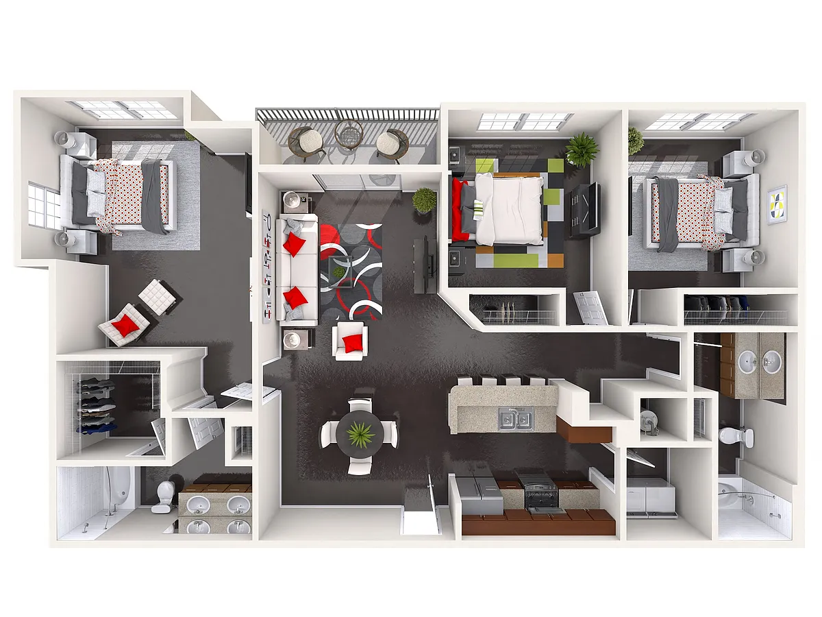Floor plan Three Bedroom