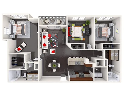 Floor plan Three Bedroom