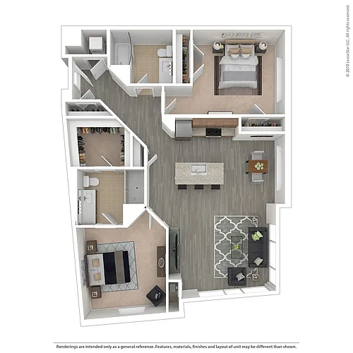 Floor plan C12 - 2 bed/2 bath
