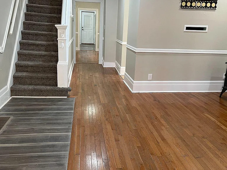 Spacious Living room with hardwood floors
