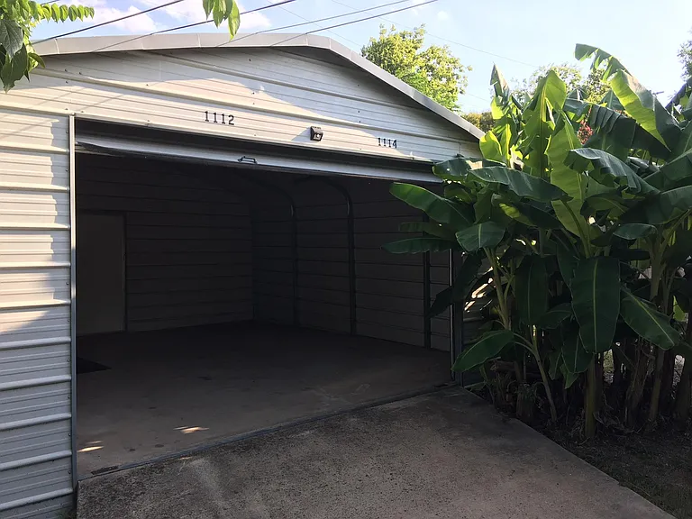 Covered parking in rear