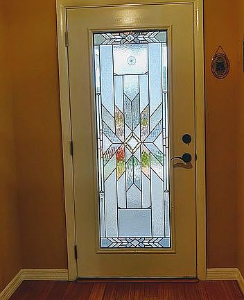 New stained glass door