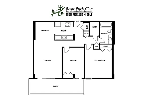 Floor plan 2 Bedroom (Move in This Month)