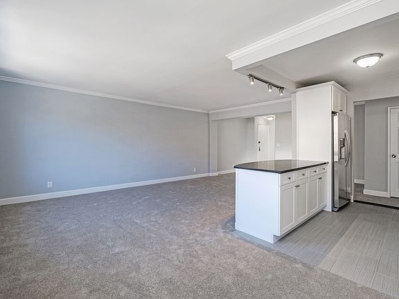 Dining room, living room and kitchen