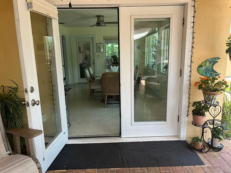 Patio view into dining room