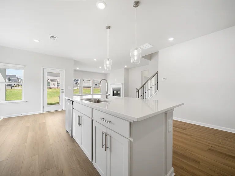 Main Level, kitchen dining area, living room