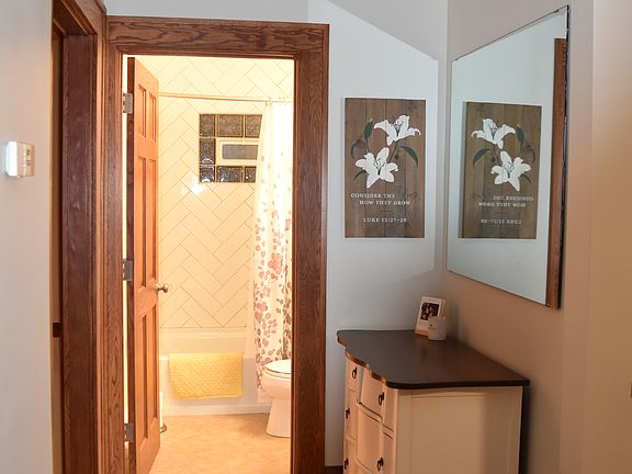 Main floor hall to bathroom