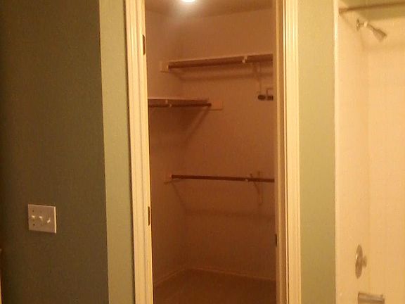 Walk in closet in master bath 