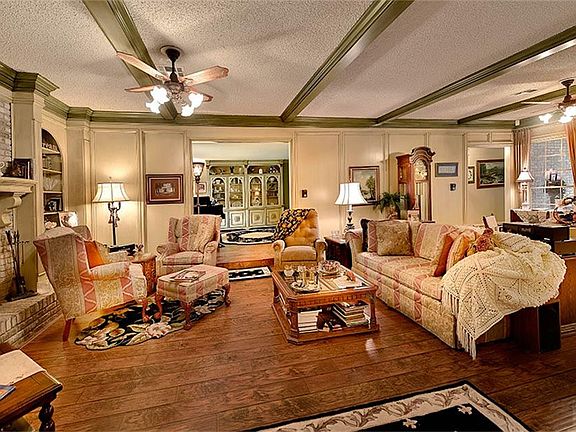 EXTENDED FAMILY ROOM WITH FIREPLACE.