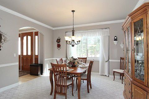 Formal dining room with architectural details