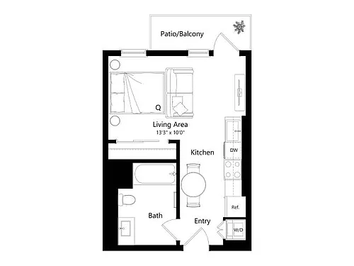 Floor plan BB1 - Studio