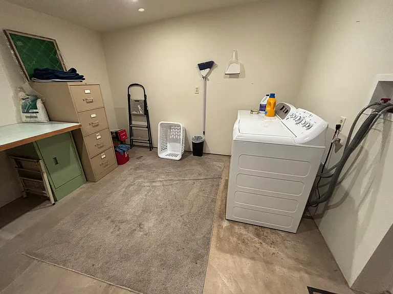 laundry and storage room