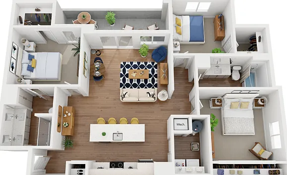 3 Bedroom | 2 Bath 3 Bedroom | 2 Bath