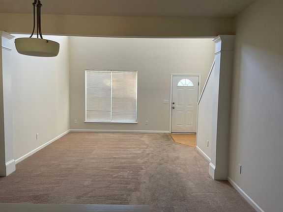 living room view from dining room