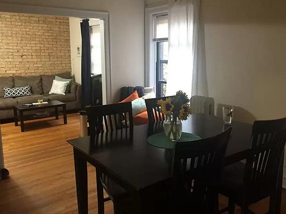 Example with furniture: Looking from the dining room into the living room with furniture