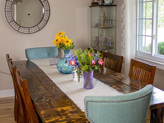 A spacious dining room on the main level.