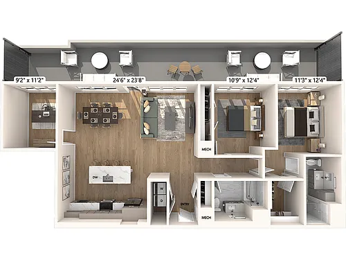 Floor plan B16-D-Signature