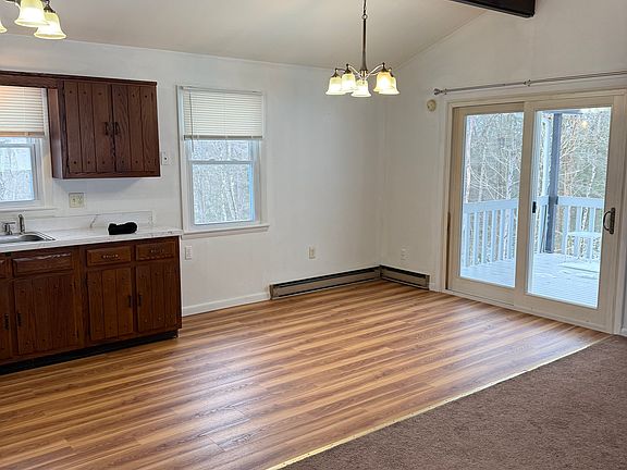 Sliding door leading to deck