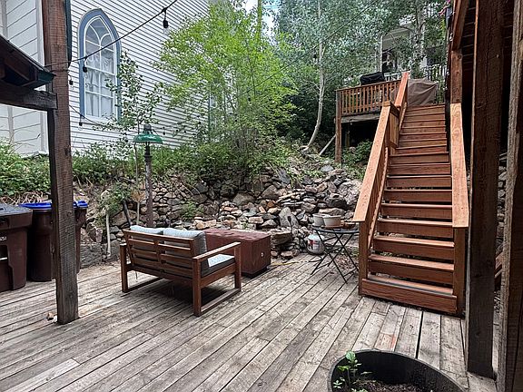 Deck and building common areas.