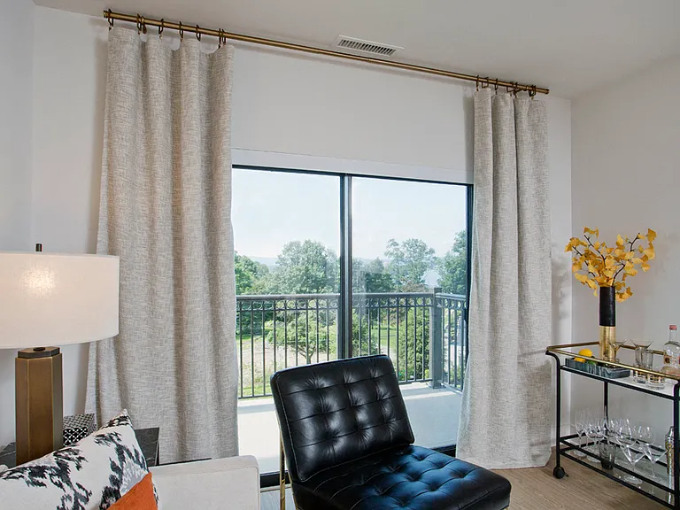 Most apartments feature a Balcony with Hudson River and/or Wooded Views