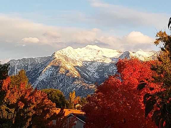 Powdered sugar and cherry topped view of Wasatch.