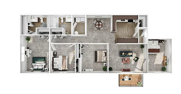 Floor plan 4X3.5T BTB