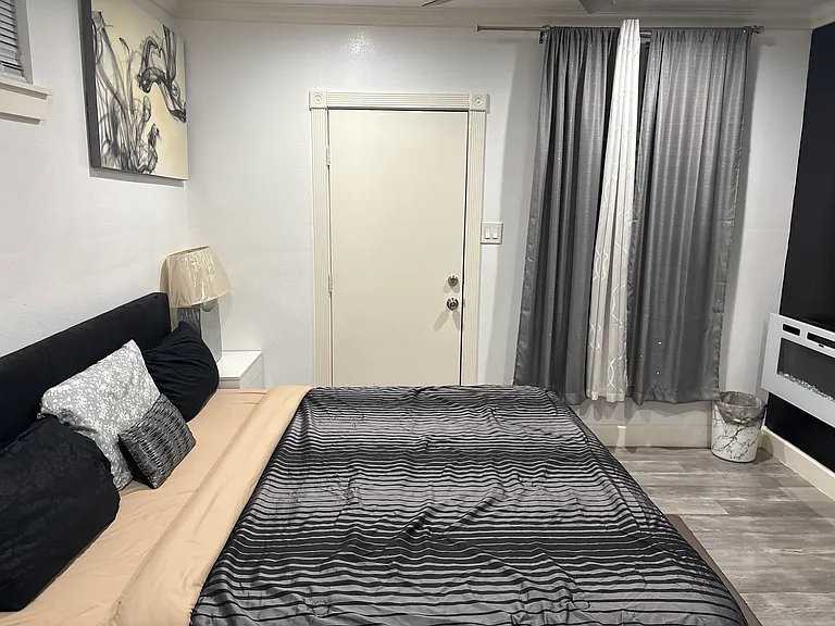 Primary Bedroom, king size bed, fireplace
