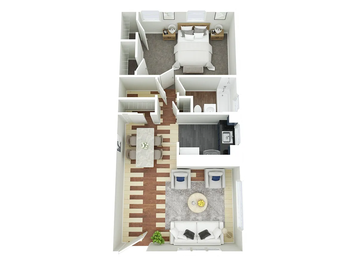Floor plan 1 BR, 1 BTH