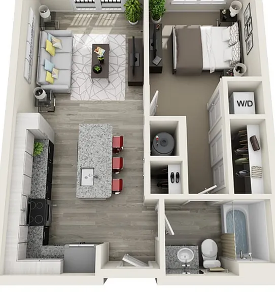 1E - 704 sqft 1E - 704 sqft