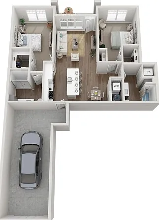 Floor Plan 2B | Seasons at Grafton | Apartments in Grafton, WI Floor Plan 2B | Seasons at Grafton | Apartments in Grafton, WI