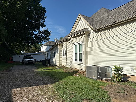 Side yard and driveway