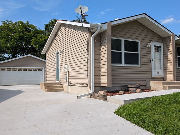 New concrete driveway and parking area