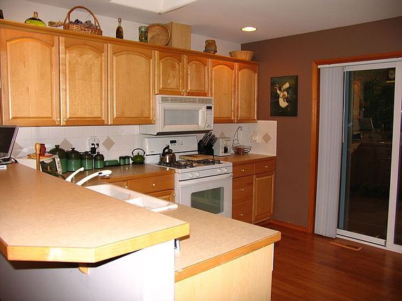 Large kitchen with new bamboo flooring
