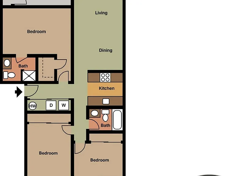 3x2 Deluxe l 1,187 sq ft l Floor Plans 3x2 Deluxe l 1,187 sq ft l Floor Plans
