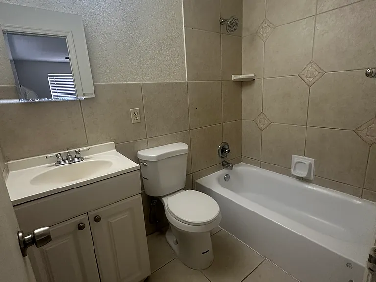 Renovated bathroom with brand new -unused toilet (July 2025), bath fitter bath