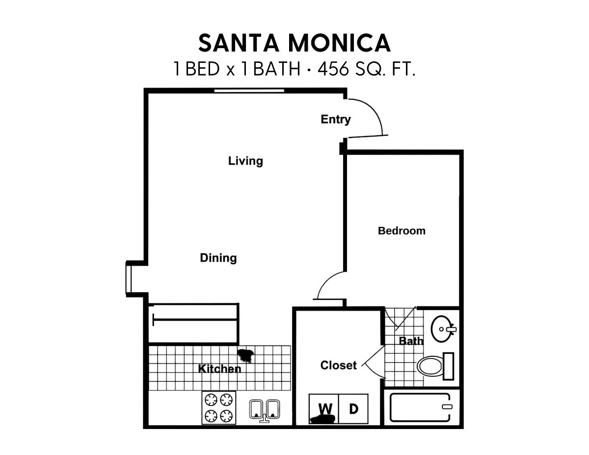 Floor plan 1X1-A
