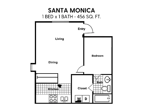 Floor plan 1X1-A