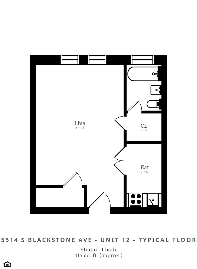 Floor plan Studio (A2)