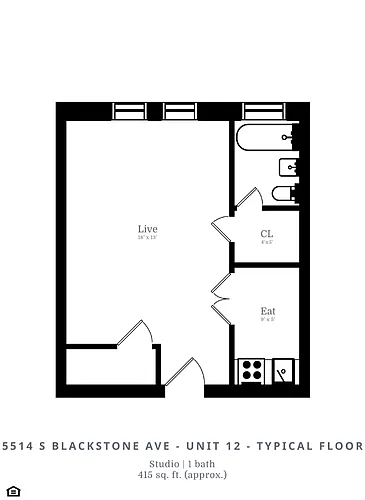 Floor plan Studio (A2)