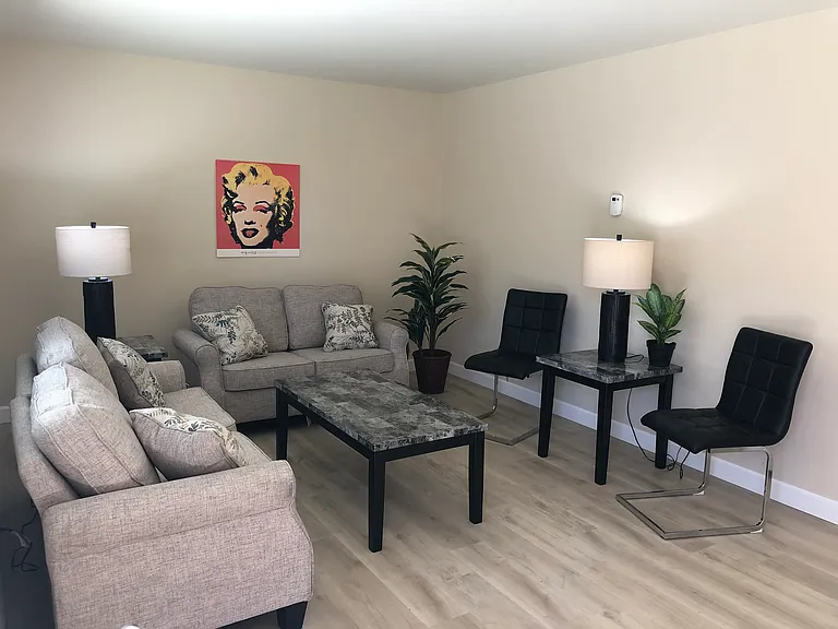 Notice that the dining area is not in the living room.