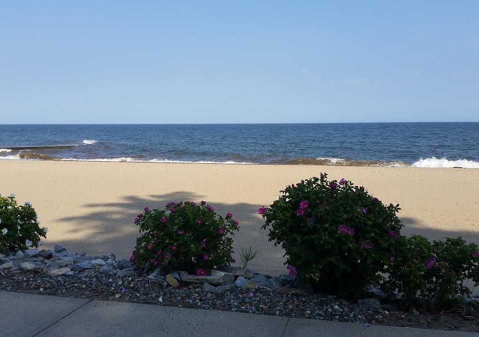 Steps to sandy beach