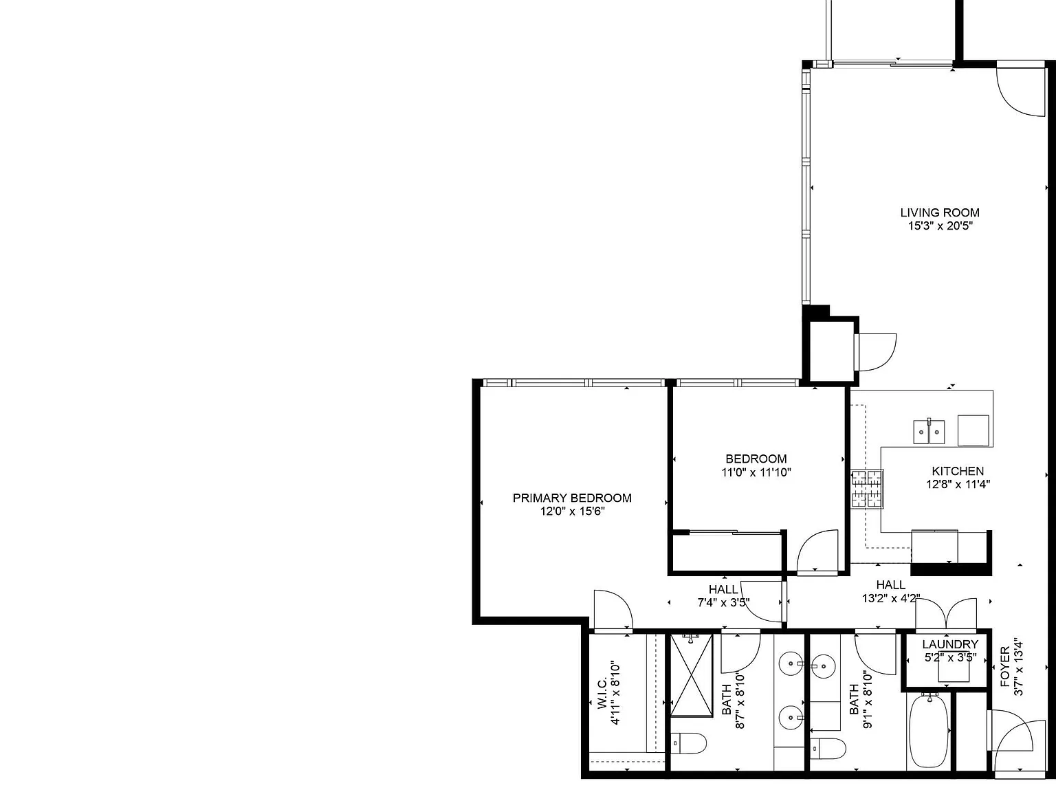 2 bed, 2.0 bath, 1233 sqft, $5,800 — Photo 3
