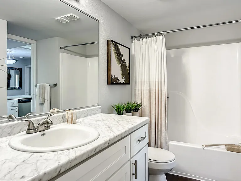 Immerse yourself in the serene elegance of our renovated master baths, reminiscent of a spa-like oasis for your daily indulgence.