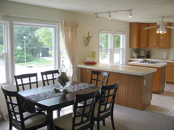 Dining room has large picture window & open floor plan